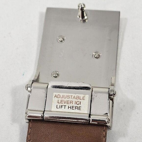 Bench Craft Mens Dress Belt Sz 36 Style 5138 Canada Crock Pattern Brown Leather - Picture 8 of 9